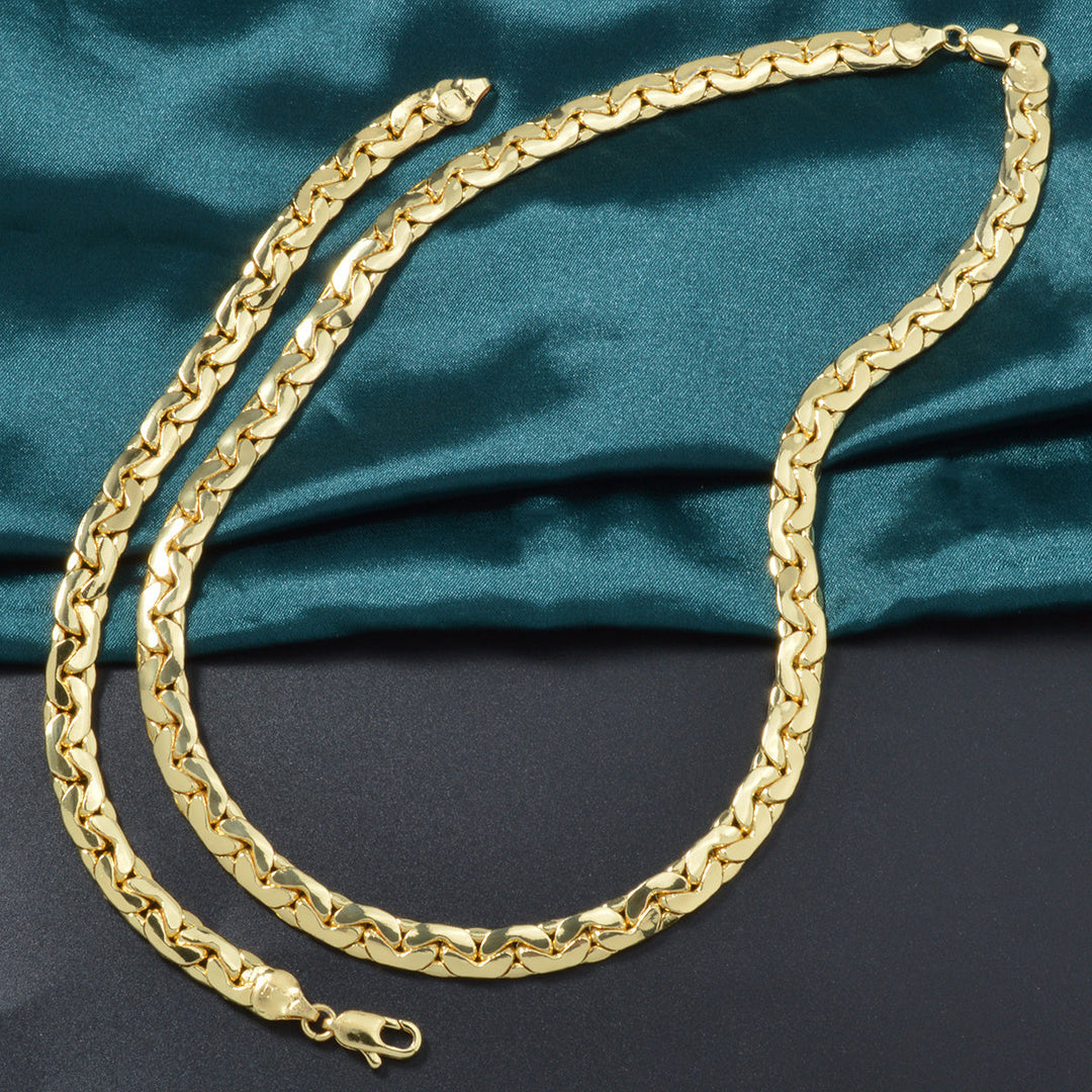 Handgjord Kopparkedja med Guldplätering