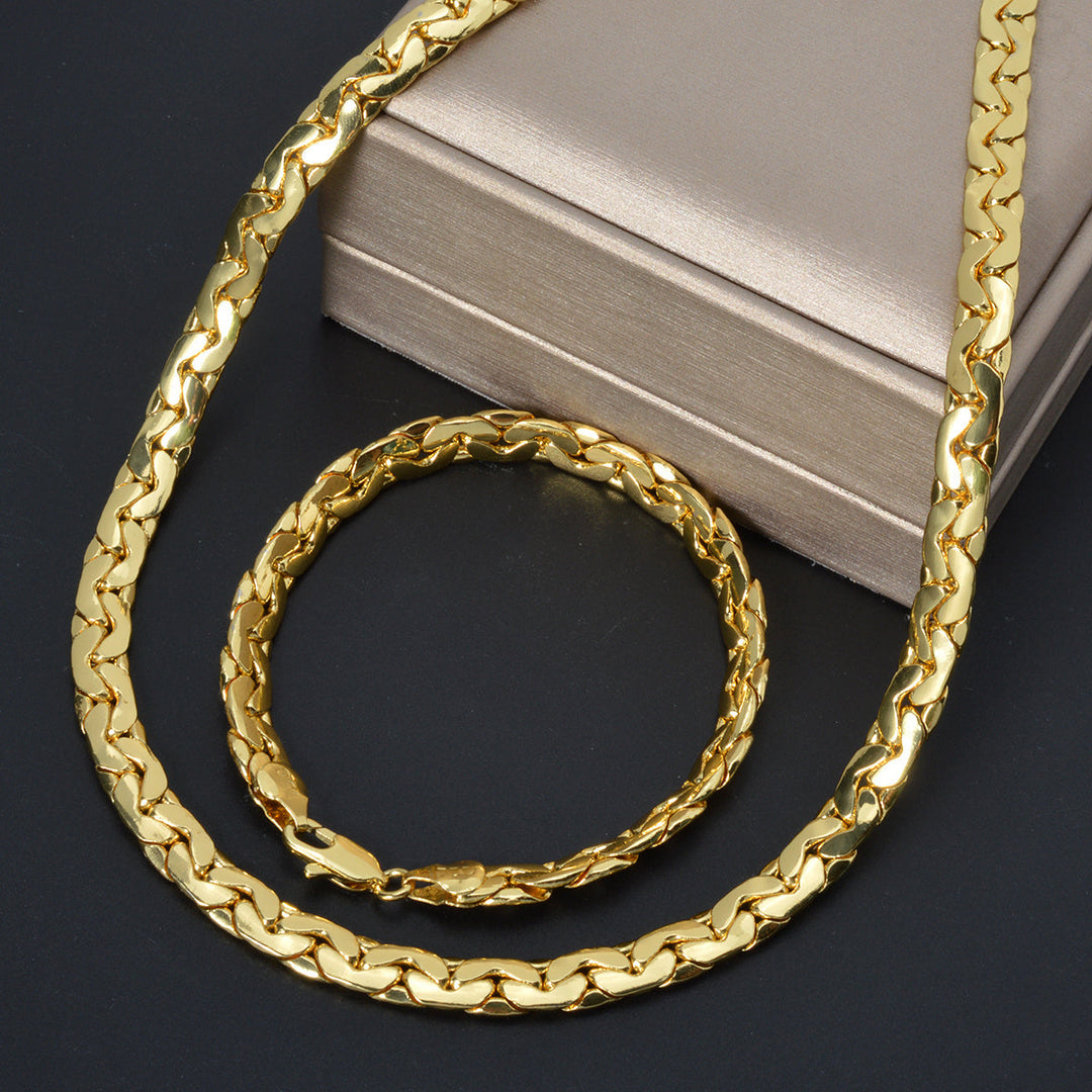 Handgjord Kopparkedja med Guldplätering