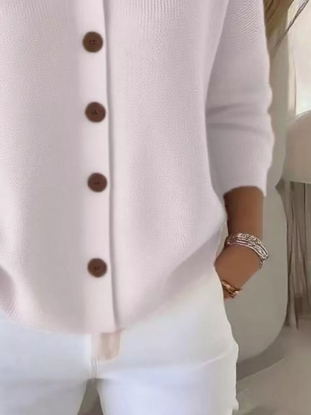 Mila Mjuk och bekväm stickad kofta