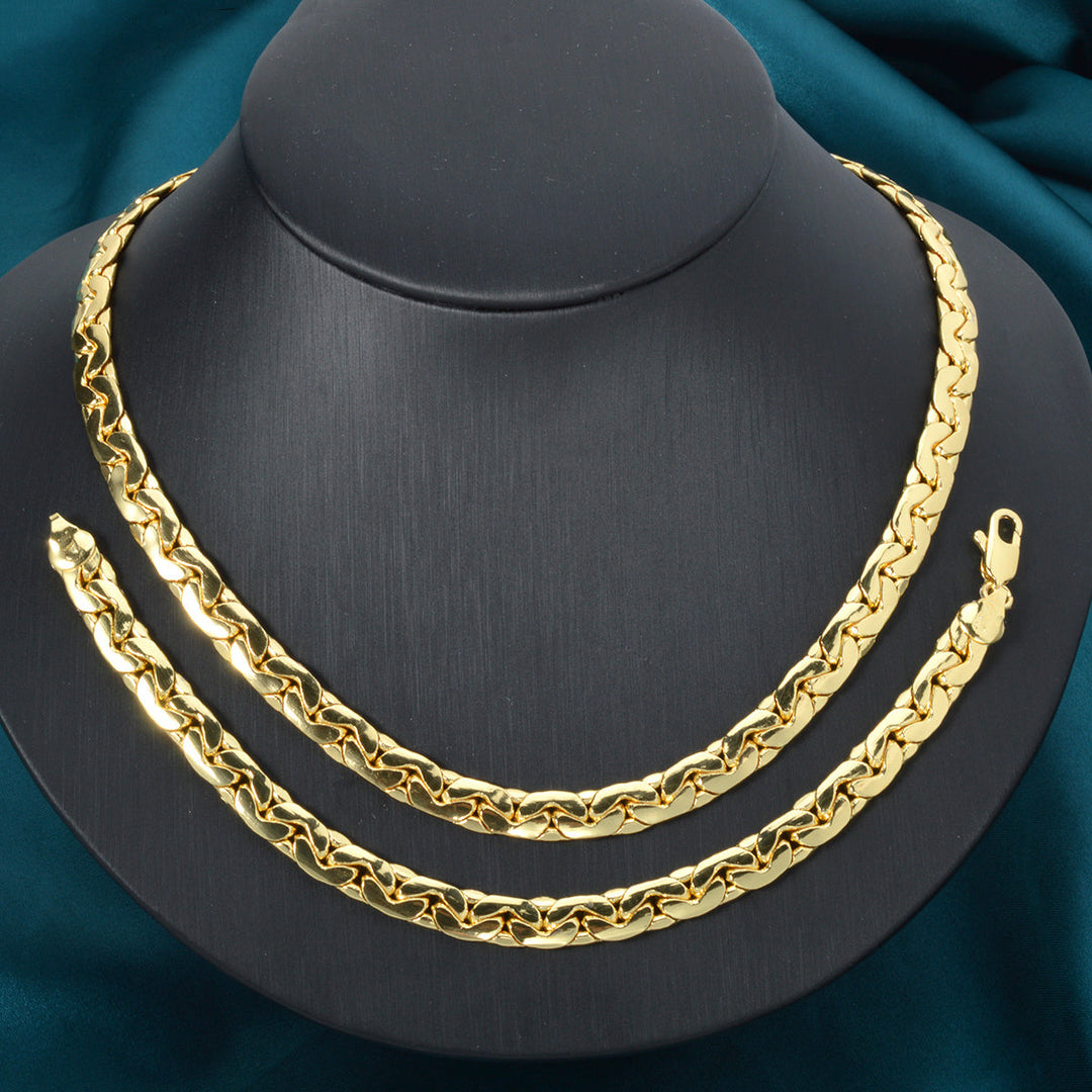 Handgjord Kopparkedja med Guldplätering