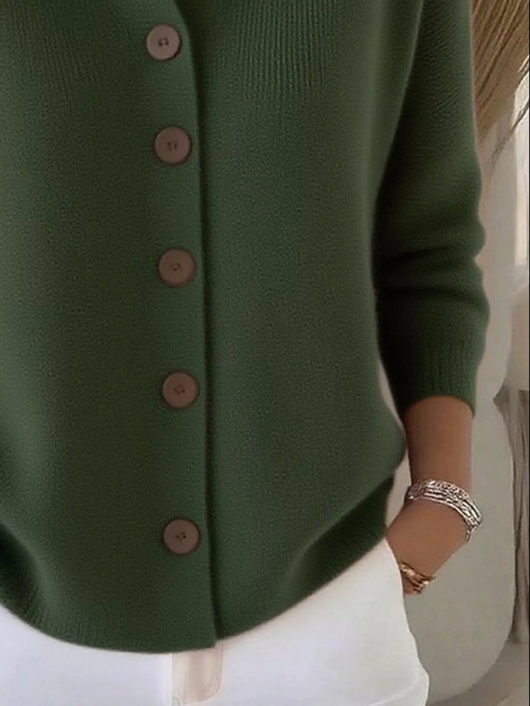 Mila Mjuk och bekväm stickad kofta