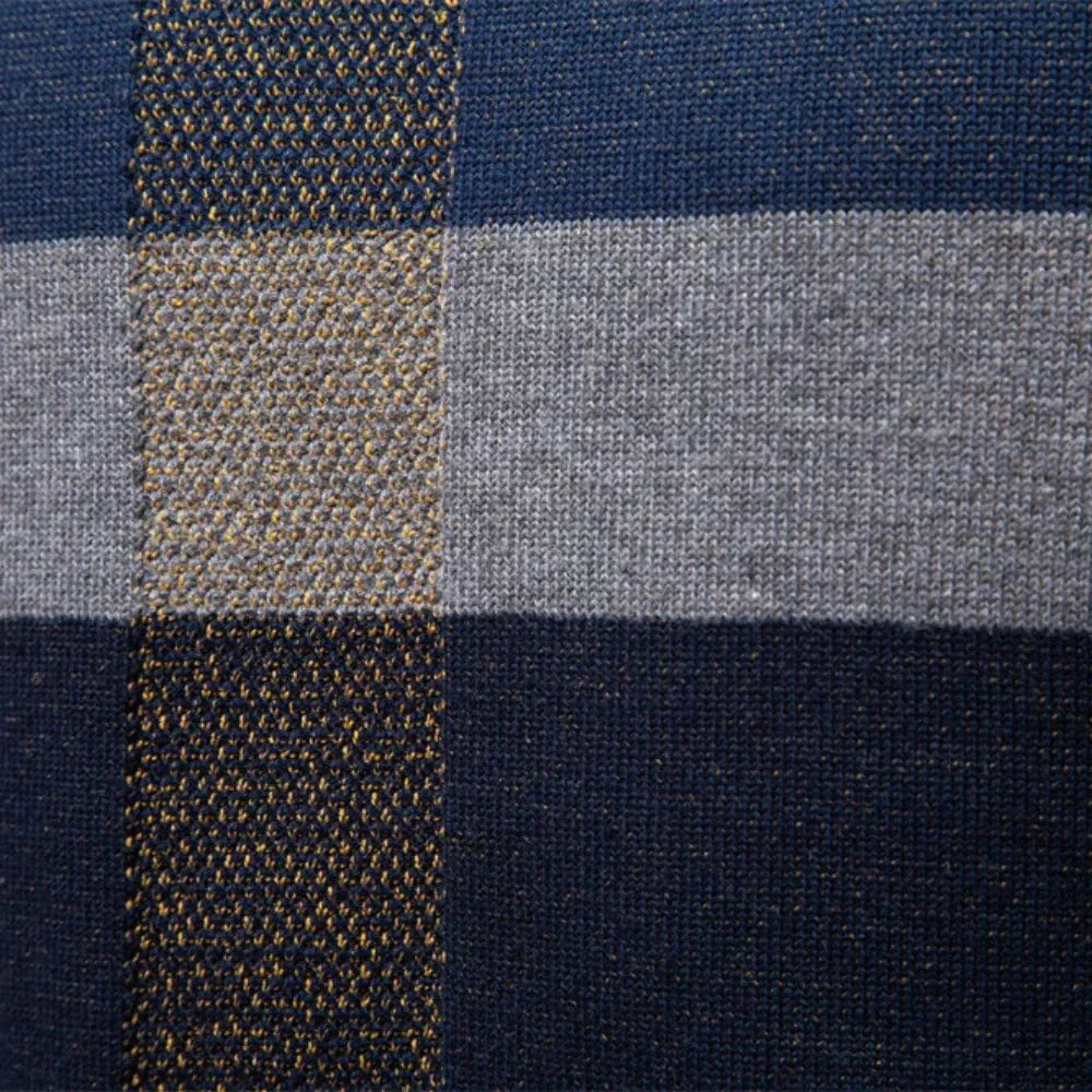 Rosenfeld | Stickad Herrpullover med Rutmönster