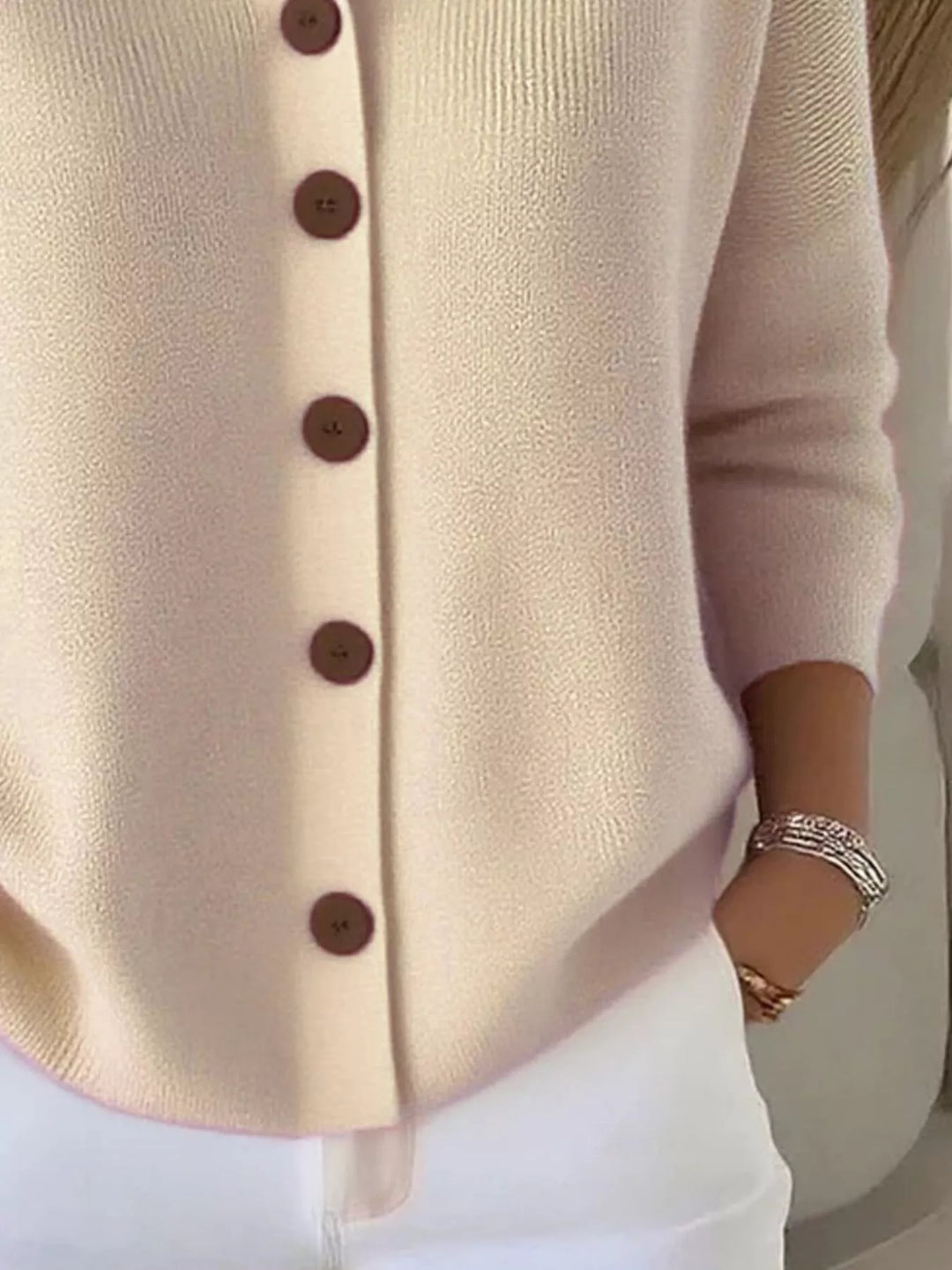 Mila Mjuk och bekväm stickad kofta